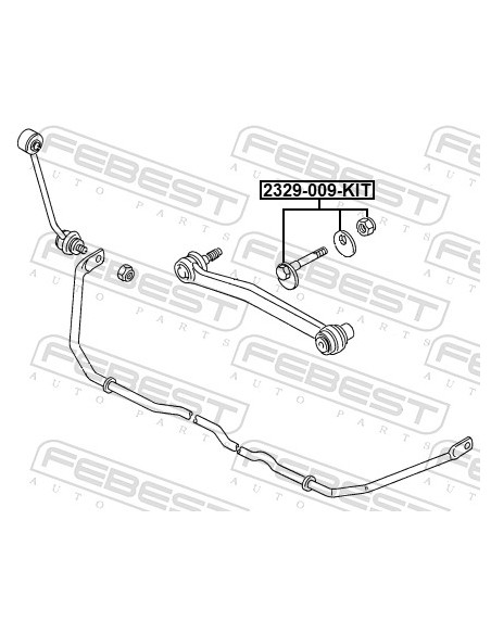 Audi A4 B5 savērsuma regulācijas skruve FEBEST 8A0501387D